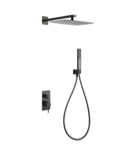 Conjunto de duche Monocomando Encastrado na parede FIRENZE Black gun metal