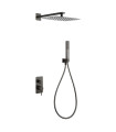 Conjunto de duche Monocomando Encastrado na parede FIRENZE Black gun metal