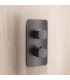 Conjunto de duche Termostático Encastrado no teto SASSARI Black gun metal