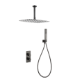 Conjunto de duche Termostático Encastrado no teto SASSARI Black gun metal