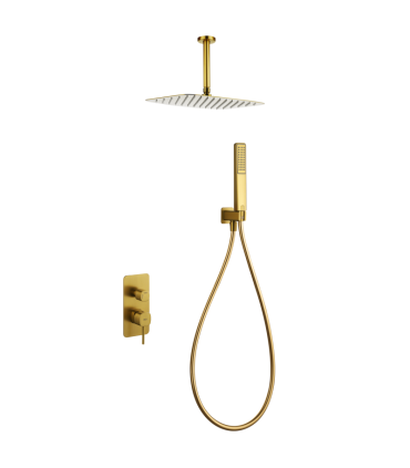 Conjunto de duche Monocomando Encastrado no teto SASSARI Ouro
