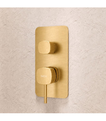 Conjunto de duche Monocomando Encastrado no teto SASSARI Ouro