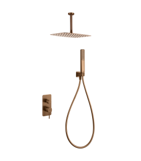 Conjunto de duche Monocomando Encastrado no teto SASSARI Ouro rosa