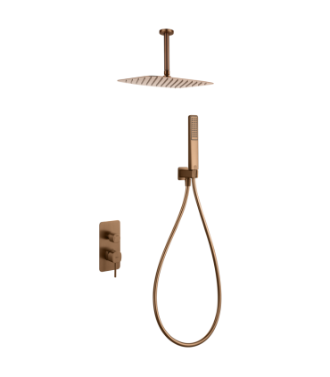 Conjunto de duche Monocomando Encastrado no teto SASSARI Ouro rosa