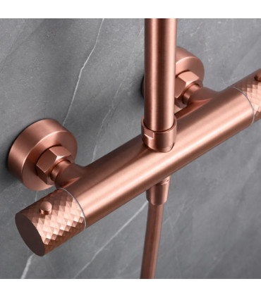 Coluna de duche Termostática GENOVA Ouro rosa