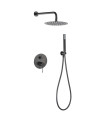 Conjunto de duche Monocomando Encastrado na parede GENOVA Black gun metal