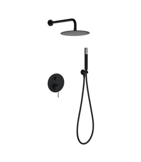 Conjunto de duche Monocomando Encastrado na parede GENOVA Nero