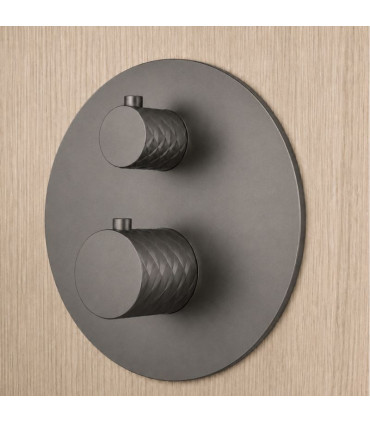 Conjunto de duche Termostático Encastrado no teto PIAMONTE Black gun metal