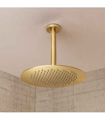 Conjunto de duche Termostático Encastrado no teto PIAMONTE Ouro