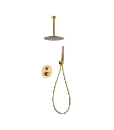 Conjunto de duche Termostático Encastrado no teto PIAMONTE Ouro