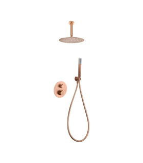 Conjunto de duche Termostático Encastrado no teto PIAMONTE Ouro rosa