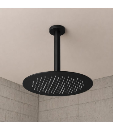 Conjunto de duche Monocomando Encastrado no teto PIAMONTE Preto