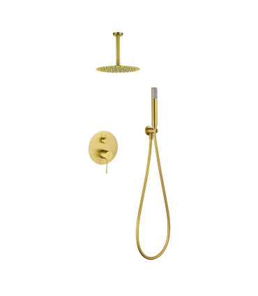Conjunto de duche Monocomando Encastrado no teto PIAMONTE Ouro