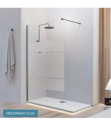 Resguardo de duche vidro fixo FRESH Black gun metal