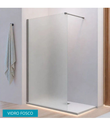 Resguardo de duche vidro fixo FRESH Black gun metal