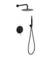 Conjunto de duche Monocomando Encastrado na parede BLESS Preto