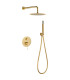 Conjunto de duche Monocomando Encastrado na parede BLESS Ouro