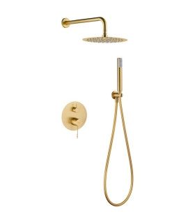 Conjunto de duche Monocomando Encastrado na parede BLESS Ouro
