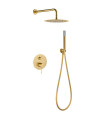Conjunto de duche Monocomando Encastrado na parede BLESS Ouro