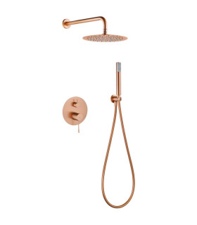 Conjunto de duche Monocomando Encastrado na parede BLESS Ouro rosa