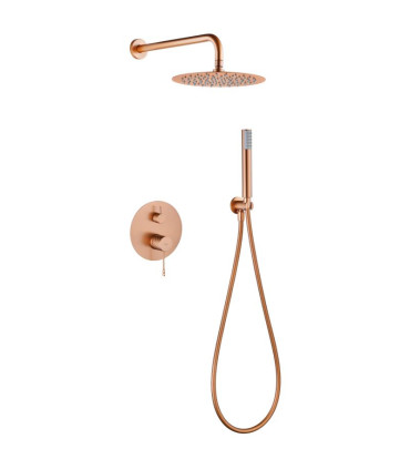 Conjunto de duche Monocomando Encastrado na parede BLESS Ouro rosa