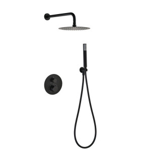 Conjunto de duche Termostático Encastrado na parede BLESS Preto