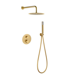 Conjunto de duche Termostático Encastrado na parede BLESS Ouro