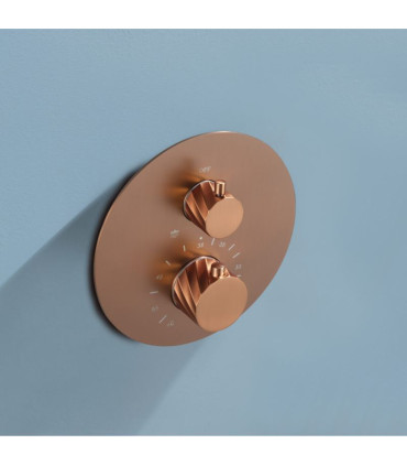 Conjunto de duche Termostático Encastrado na parede BLESS Ouro rosa