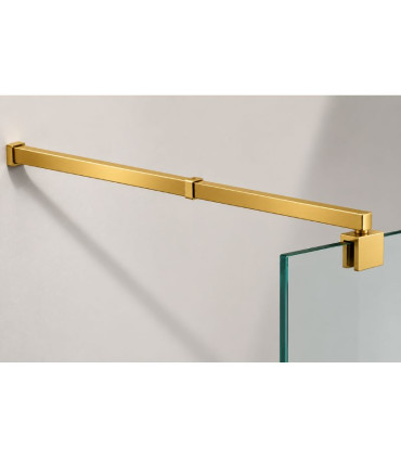 Resguardo de duche fixo com vidro decorado TEXAS Ouro