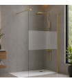 Resguardo de duche fixo com vidro decorado TEXAS Ouro