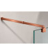 Resguardo de duche fixo com vidro decorado TEXAS Cobre