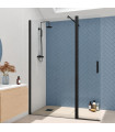 Painel fixo de duche com porta basculante OREGON Preto
