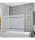 Painel fixo da banheira com porta rebatível INDIANA Prata