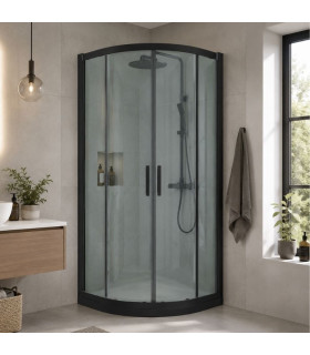 Resguardo de duche semicircular MONTANA Black