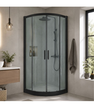 Resguardo de duche semicircular MONTANA Black