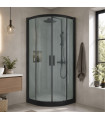 Resguardo de duche semicircular MONTANA Black