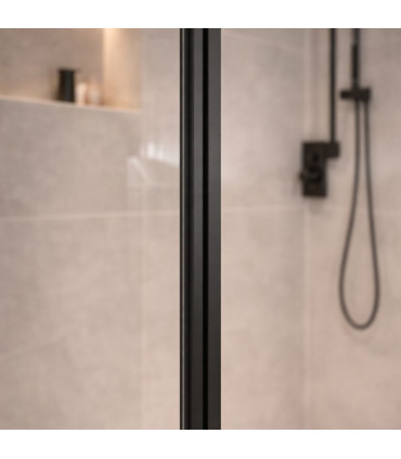 Resguardo de duche semicircular MONTANA Black