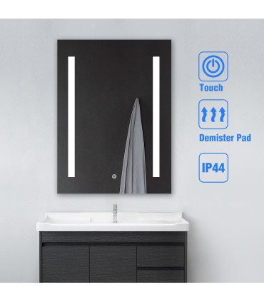 Espelho Retangular com luz LED frontal IRIS