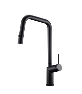 Torneira de cozinha com bico retrátil BONN Preto