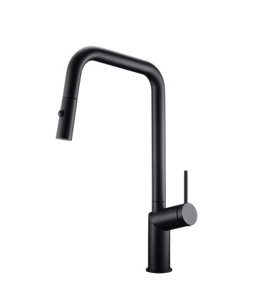 Torneira de cozinha com bico retrátil BONN Preto