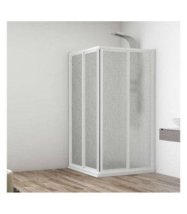 Resguardo Acrílico de Duche Angular 2F + 2D MADEIRA
