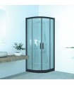 Resguardo de duche semicircular MONTANA Black