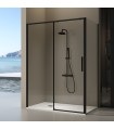 Resguardo duche fixo + deslizante + Lateral fixo DELTA BLACK
