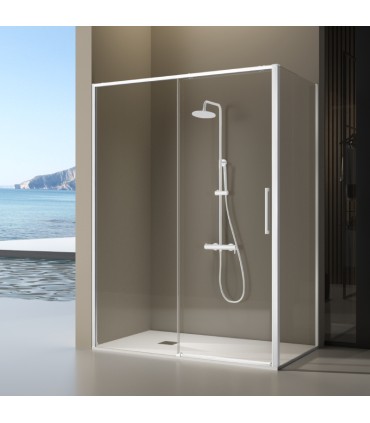 Resguardo duche fixo + deslizante + Lateral fixo DELTA WHITE