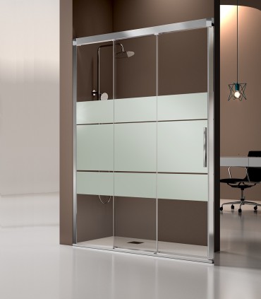 Resguardo duche frontal fixo + 2 deslizantes modelo FENIX