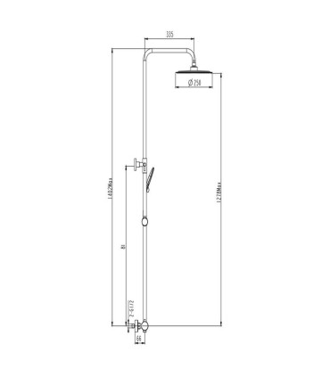 Conjunto de duche INVERTER R + PUXADOR CASSIO BLACK