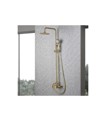Conjunto duche com chuveiro ROMA Ouro escovado