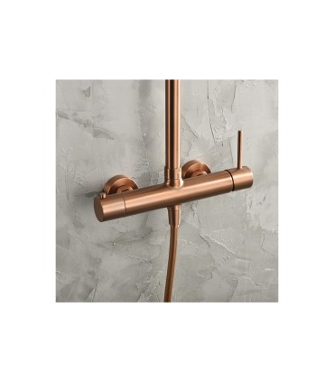 Conjunto duche com chuveiro ROMA Ouro rosa escovado