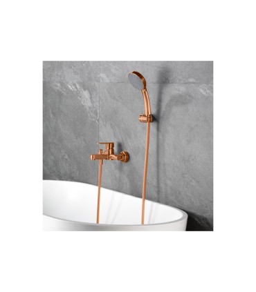 Conjunto de Banheira Monocomando ROMA Ouro Rosa Escovado