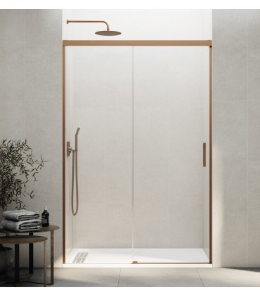Resguardo duche fixo + deslizante BASIC COBRE